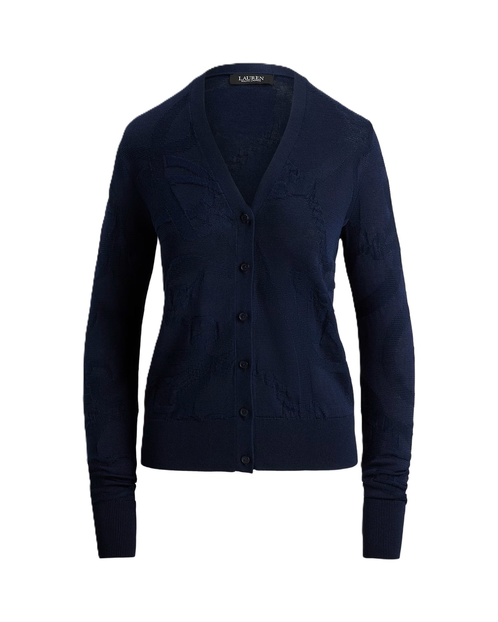 Navy Blue Denzel Rayon Cardigan Sweater