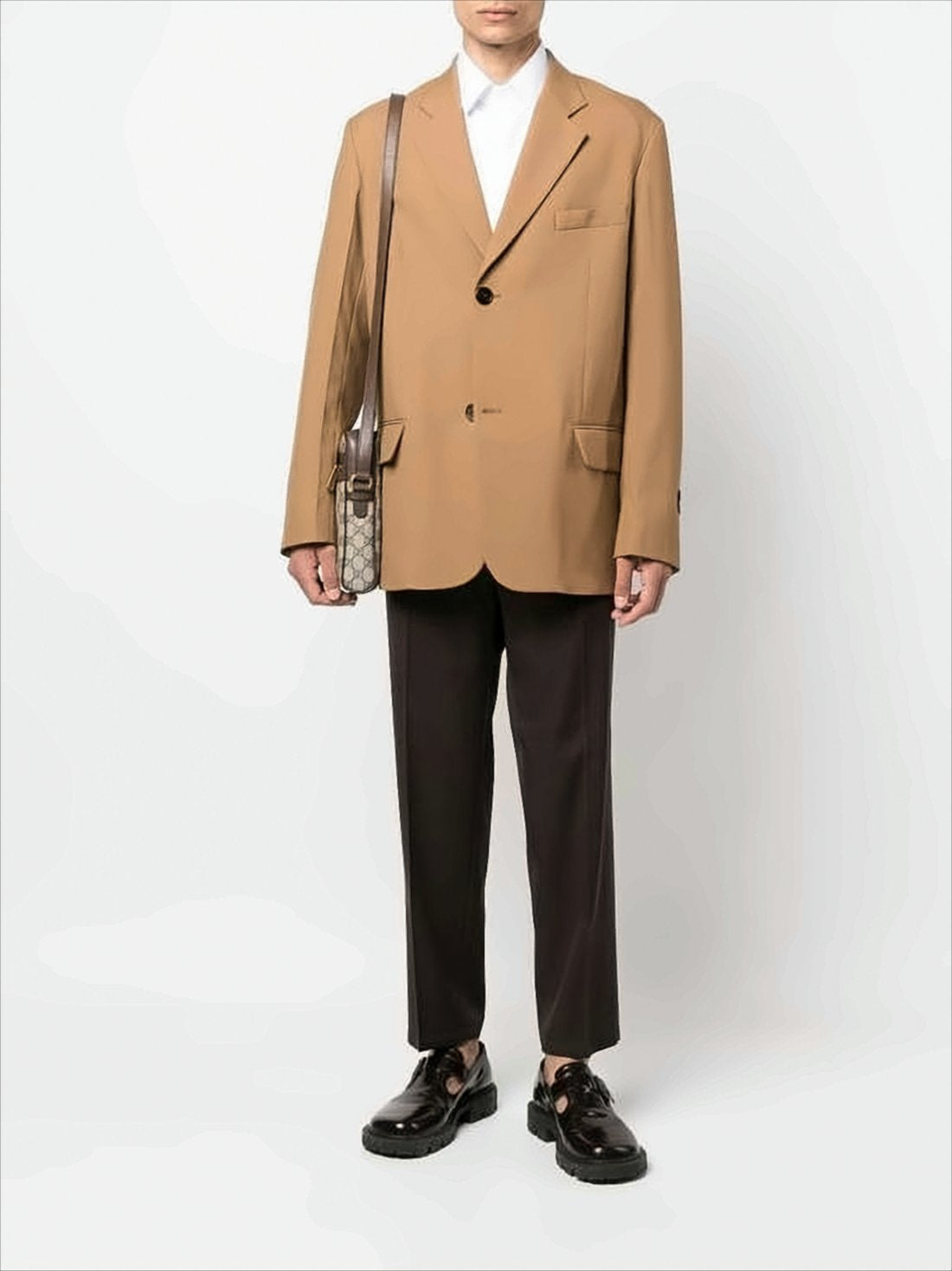 Tailored White Cotton Long-Sleeve Shirt