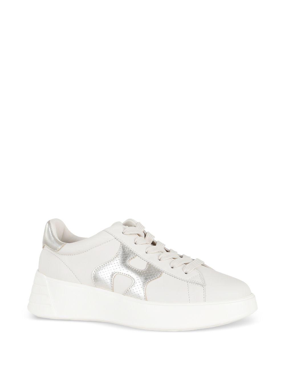 White Leather Flats