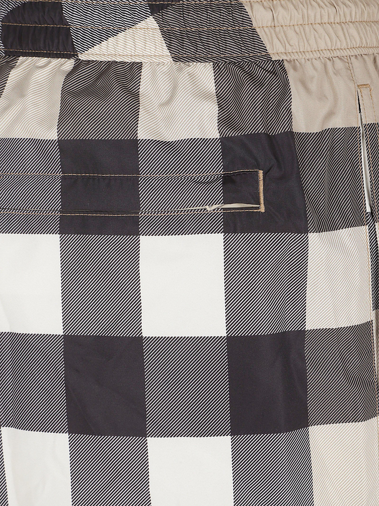 Checkered Beige and Black Shorts