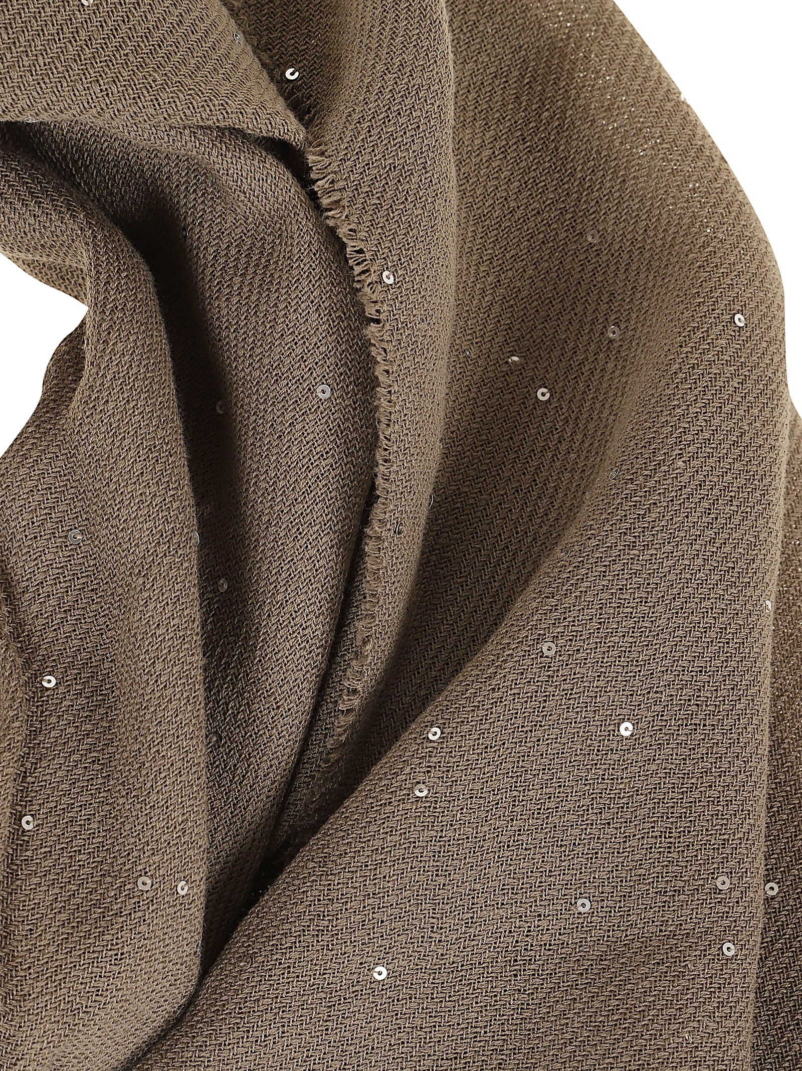Fringe-Edged Scarf in Rich Brown