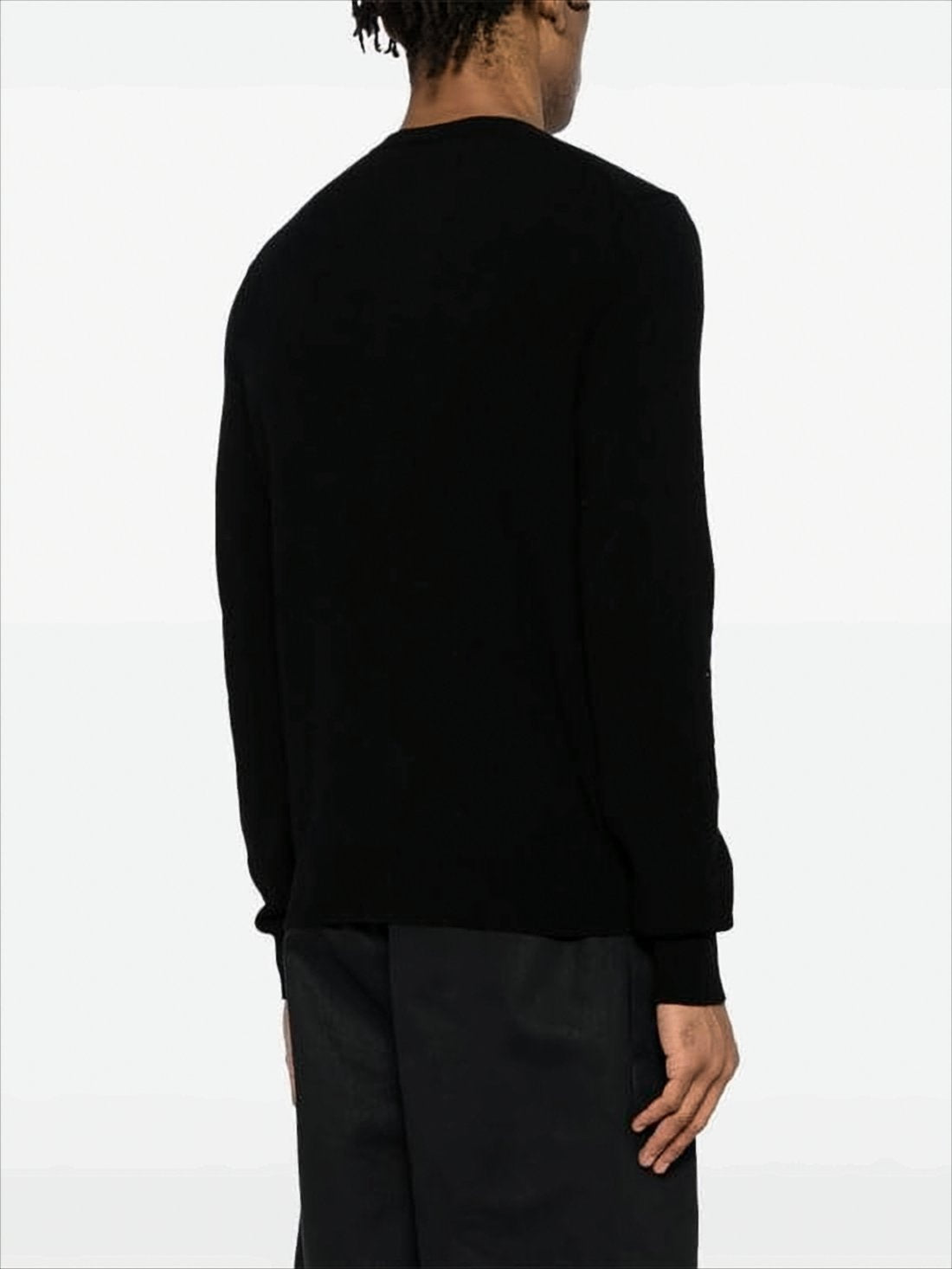 Wool Cardigan with Dual Heart Embroidery