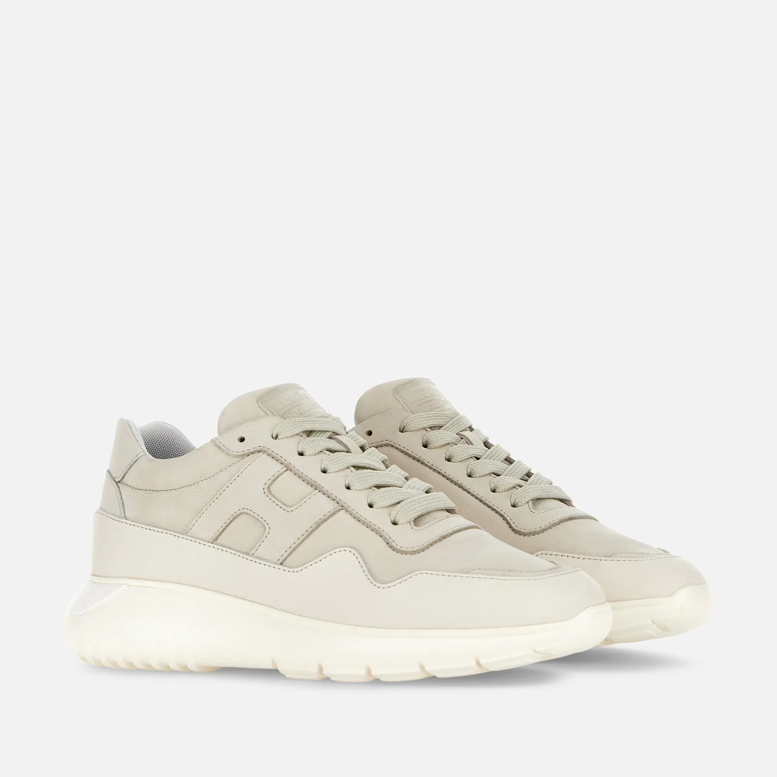 Interactive3 Leather Sneakers With Cushioned Sole