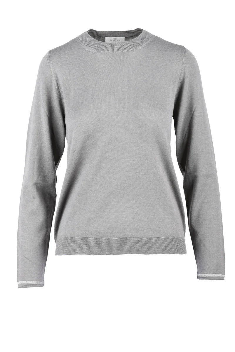 Under Jacket Sweater Wool Silk - Grey