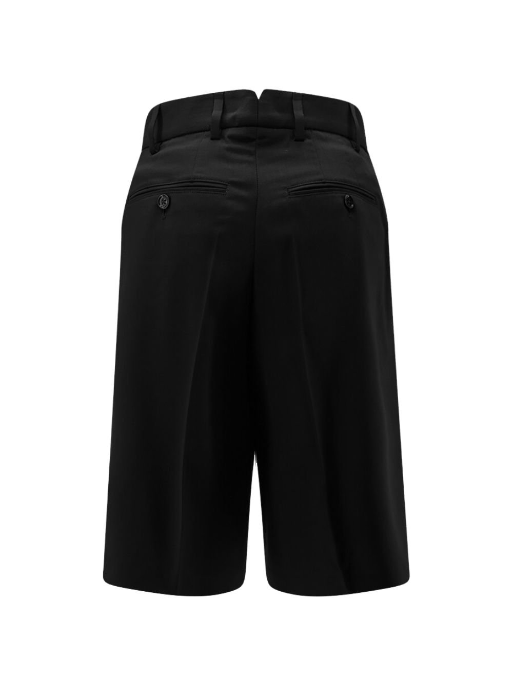 Tailored Mid-Rise Shorts with Concealed Fastening