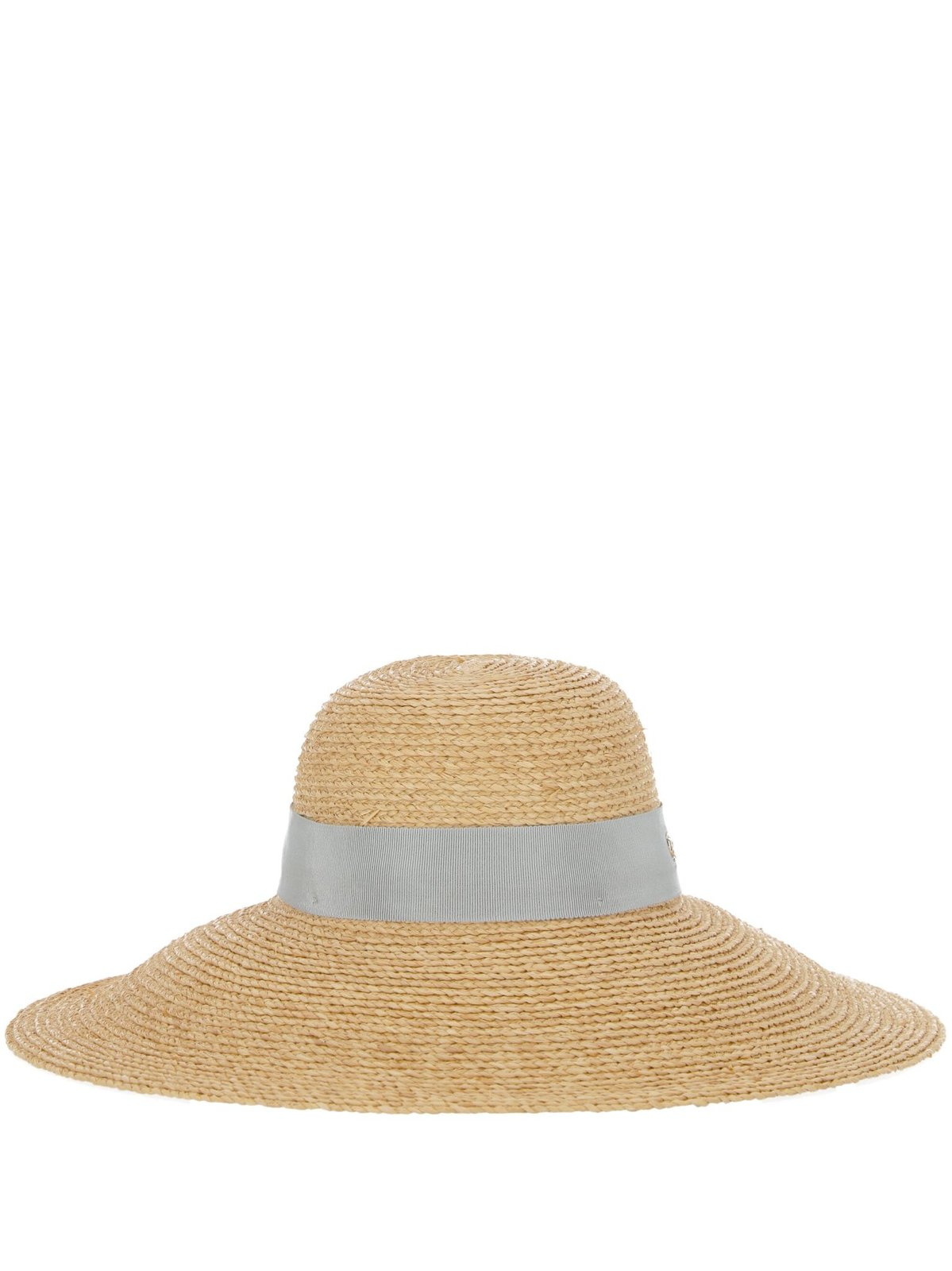 Wide-Brimmed Raffia Hat with Bow Detail