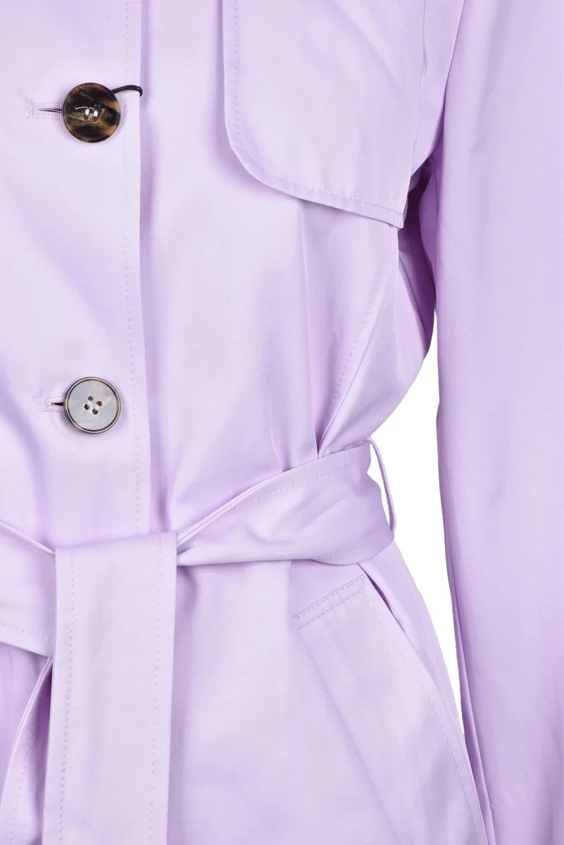 Purple Madeleine Cotton Polyester Women Raincoat