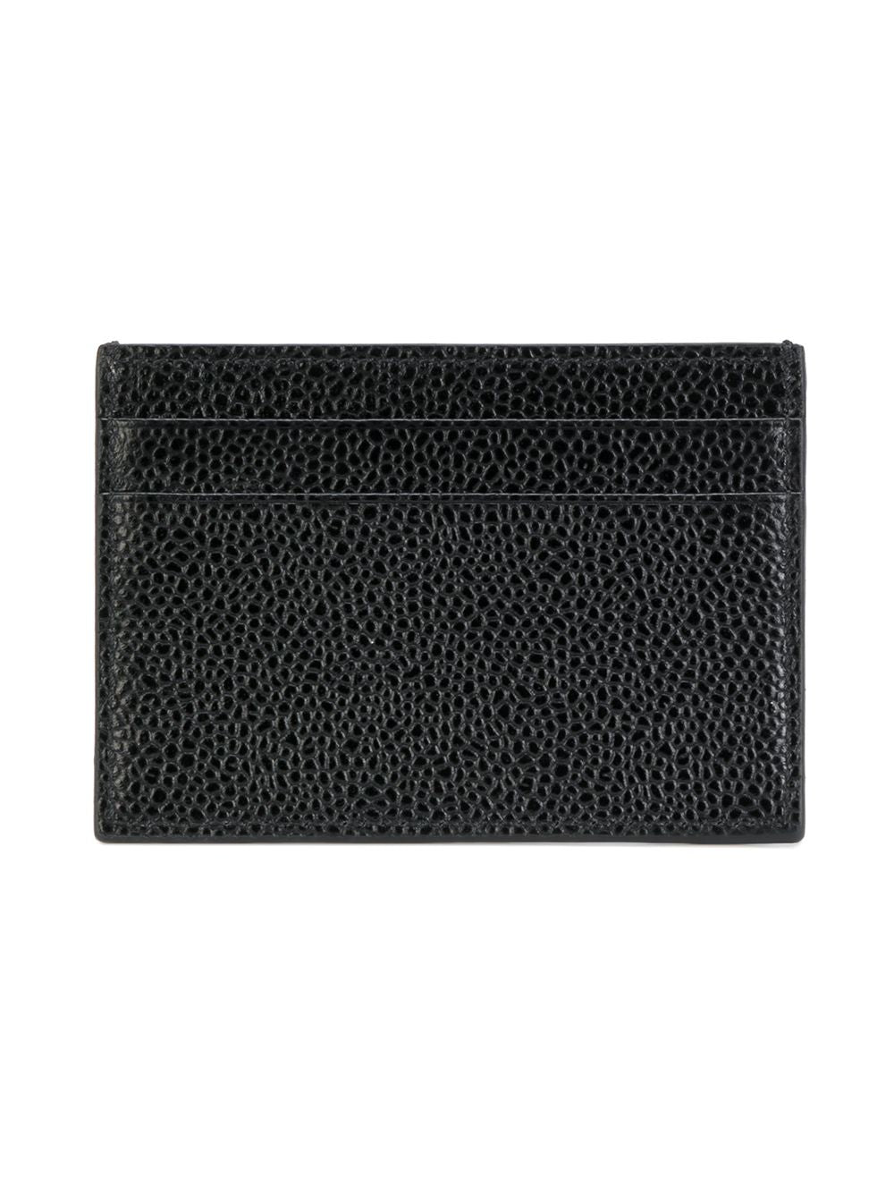 Textured Black Leather Card Holder
