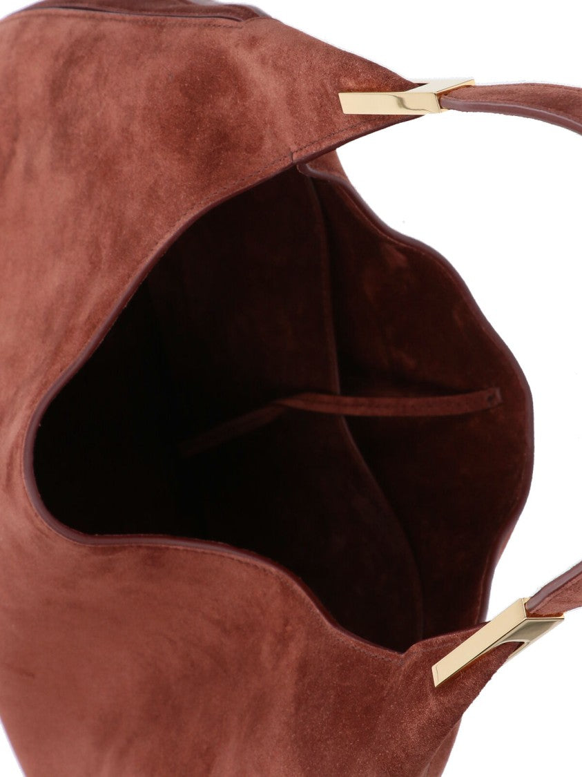 "Florence" Hobo Bag, In Brown Suede