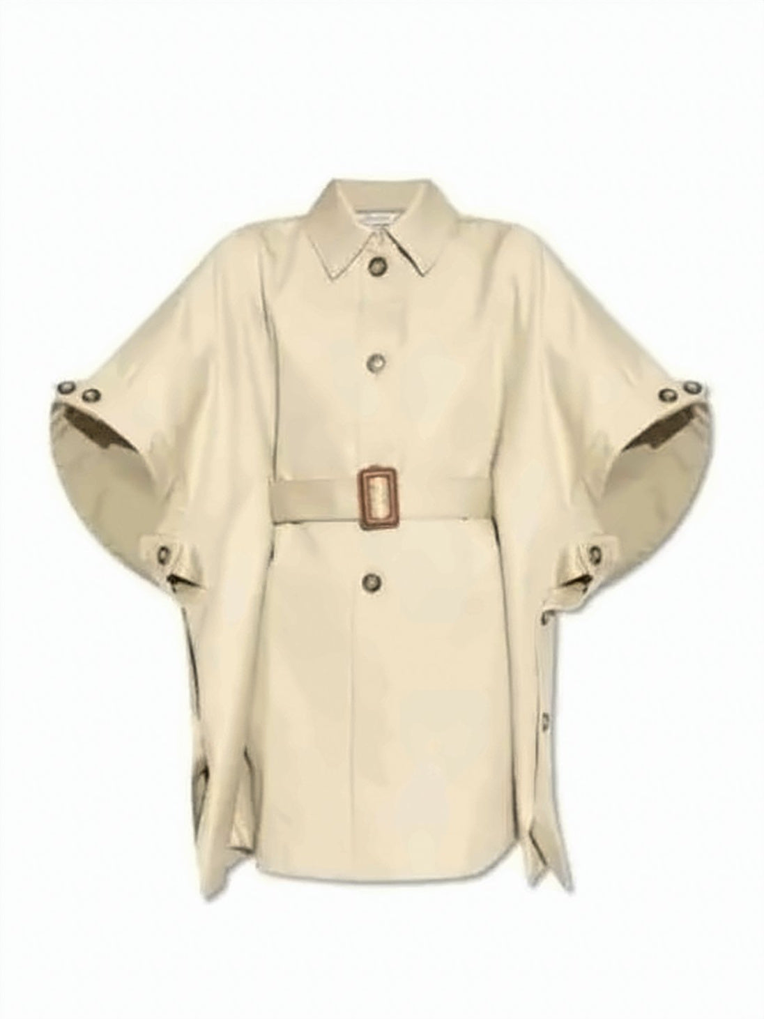 Structured Cotton Jacket with Cape Design