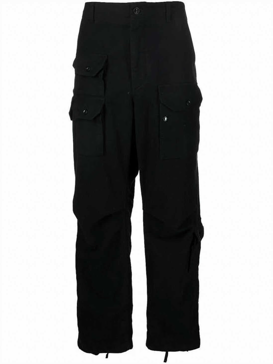 Utilitarian Straight Pants with Flap Pockets