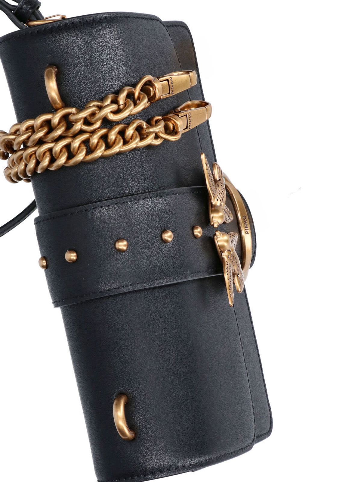 Black Love One Flap Leather Bag