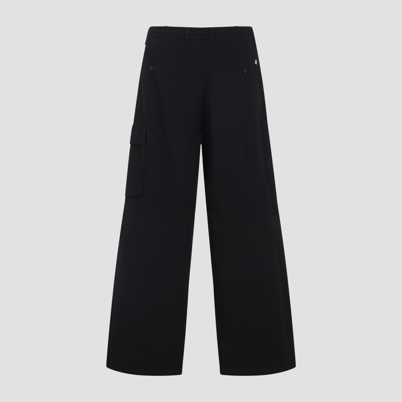 Wide-Leg Casual Trousers with Utility Pocket and Distinctive Lens