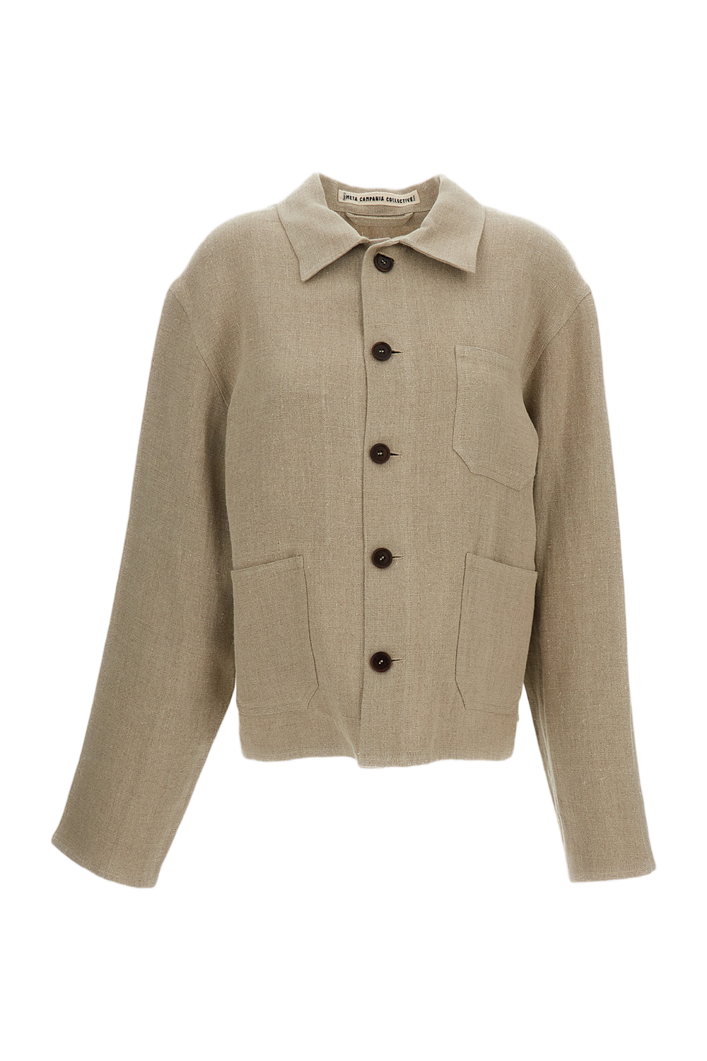 Bill Cropped Unlined Heavy Linen Workwear Jacket