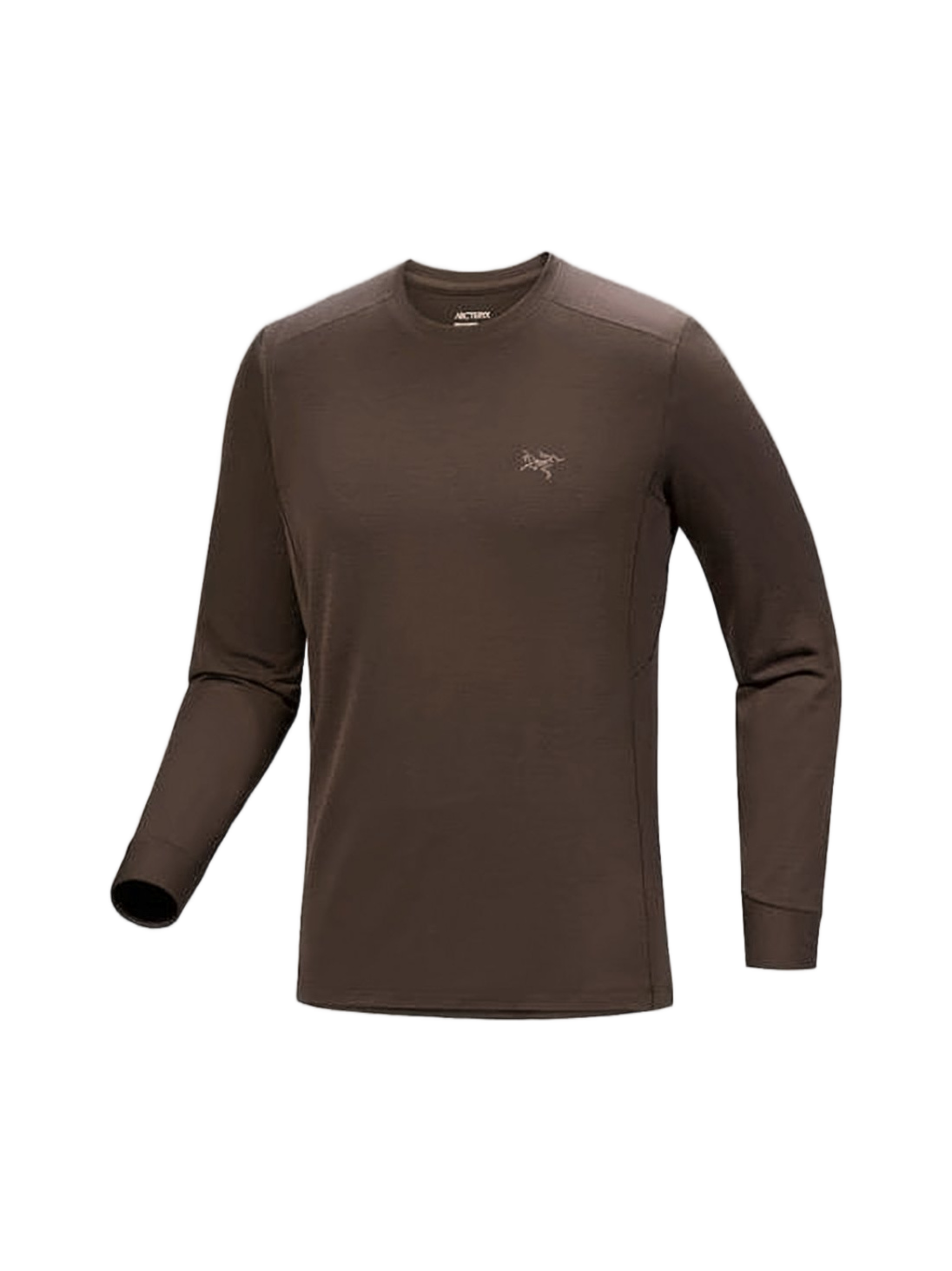 Long-Sleeved Brown Wool Blend Shirt