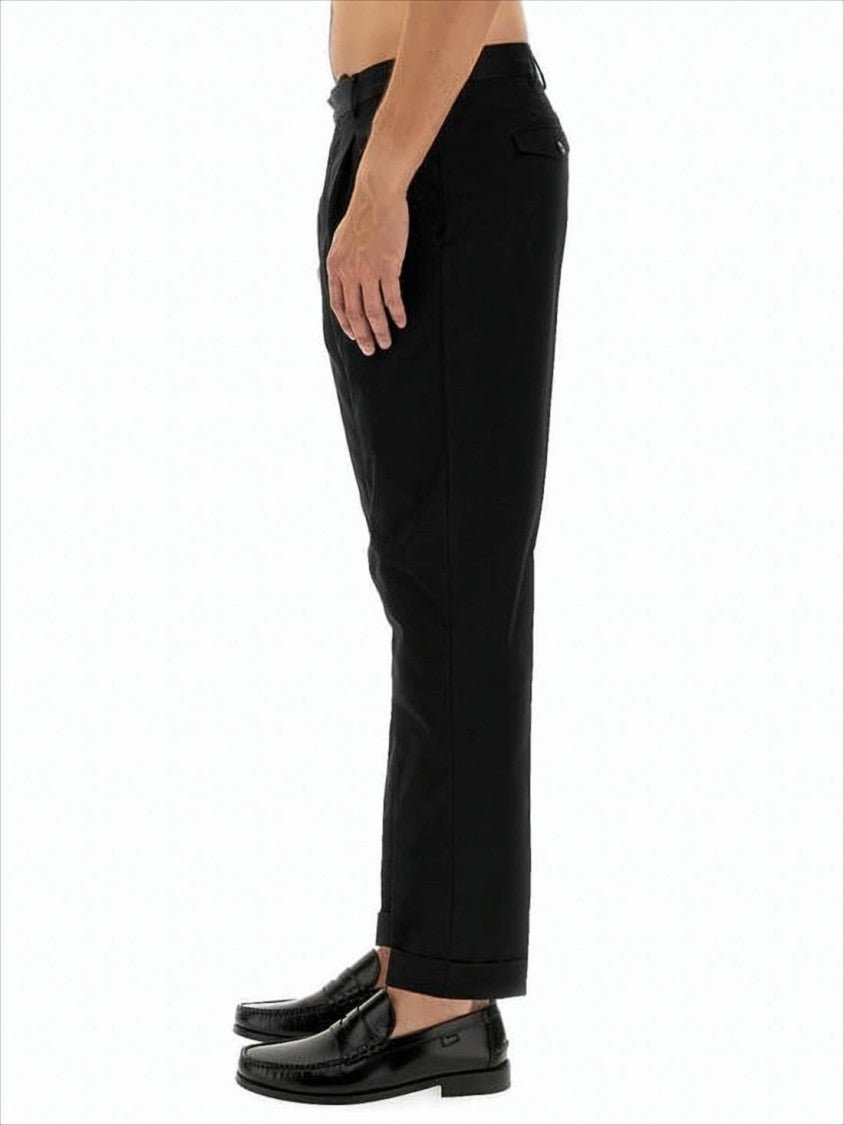 Tailored Black Straight Pants