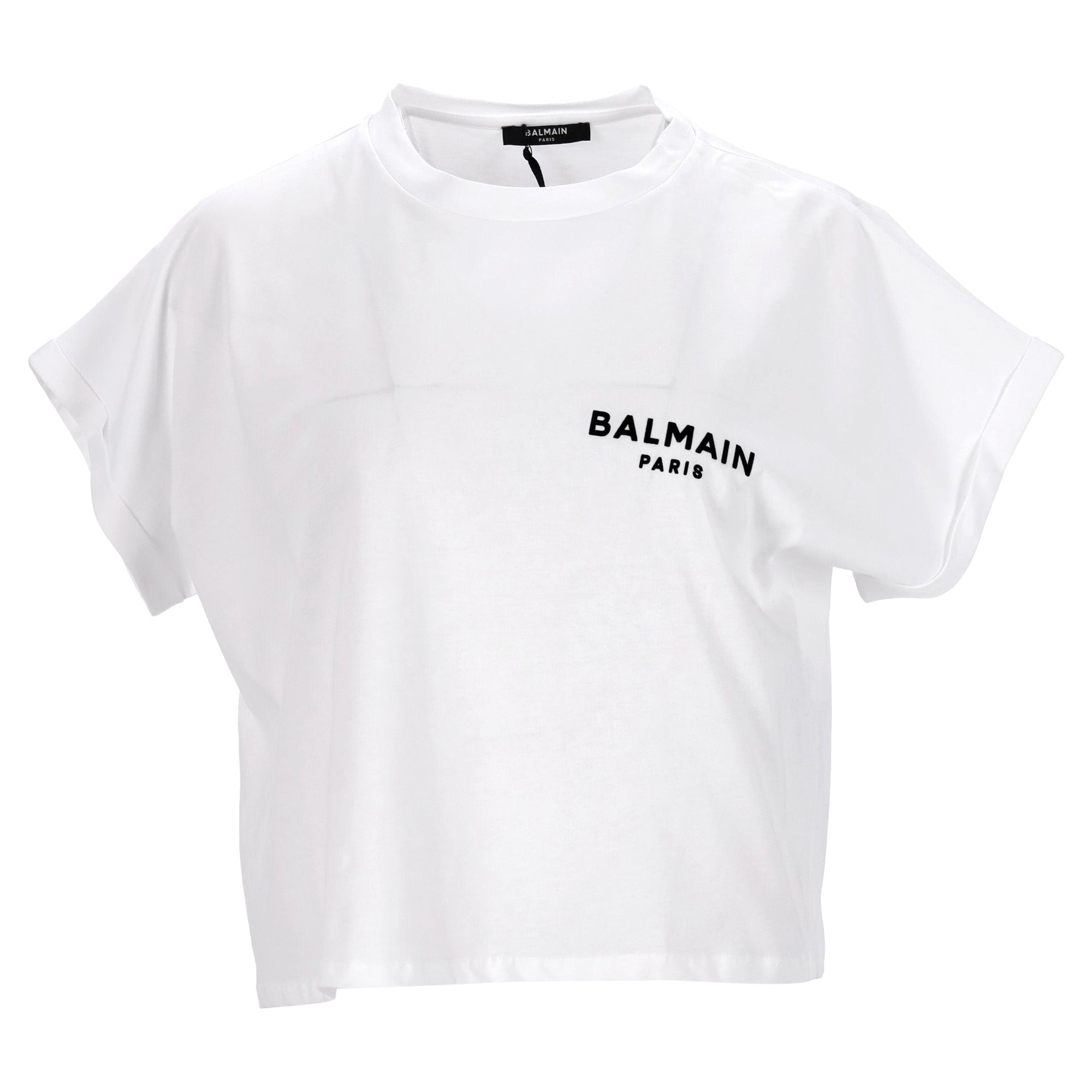 Relaxed-Fit Cotton Crop Top With Logo Detailing
