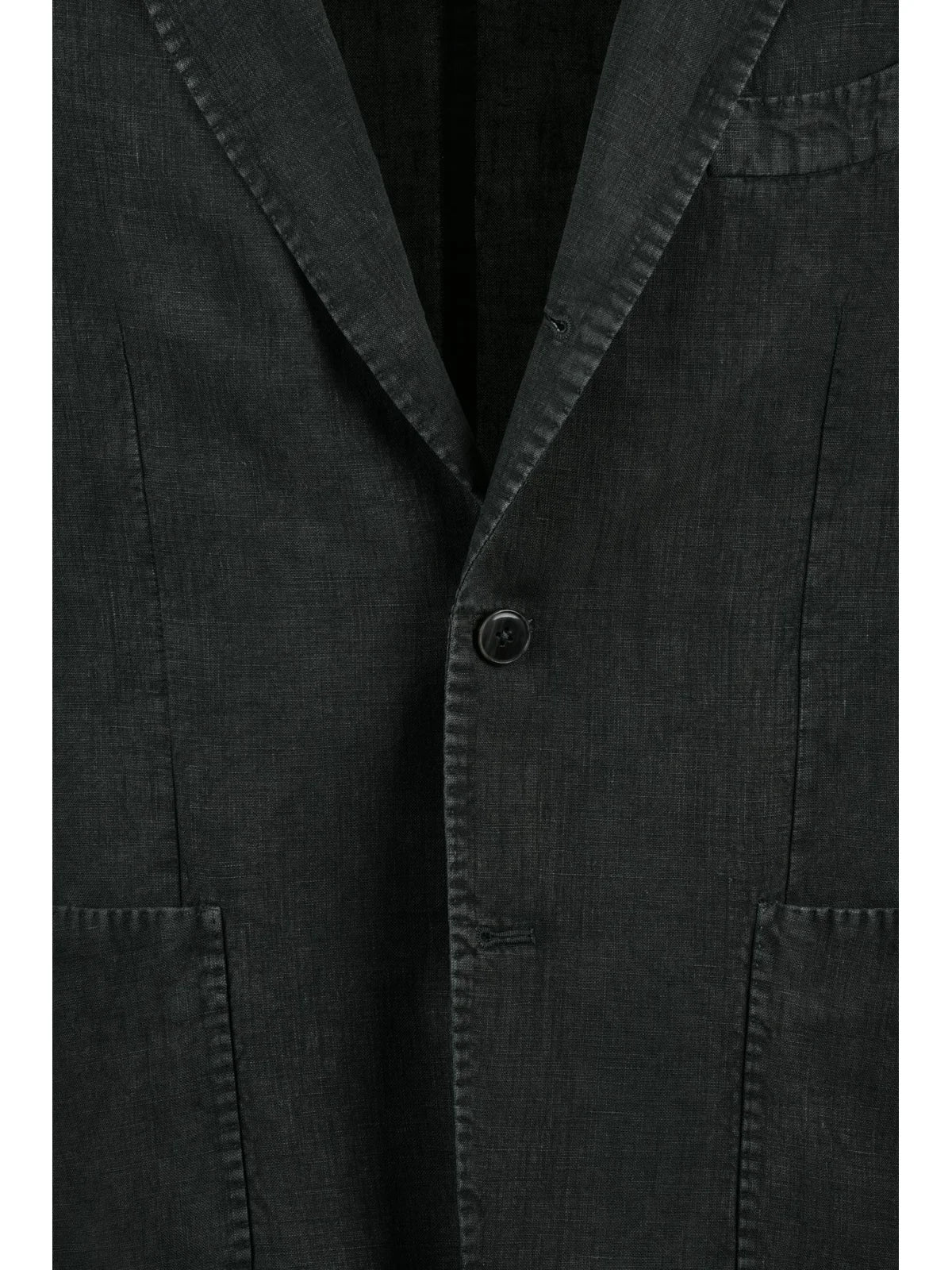 Forest Green Linen Rounded Blazer