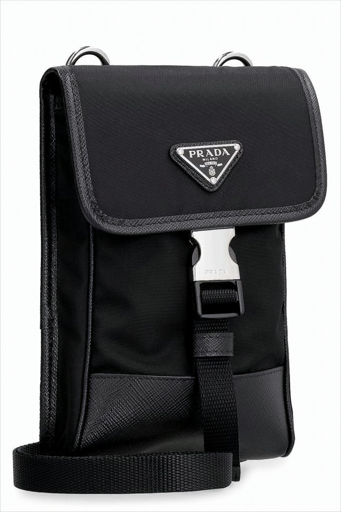 Structured Black Crossbody Bag with Signature Logo Emblem