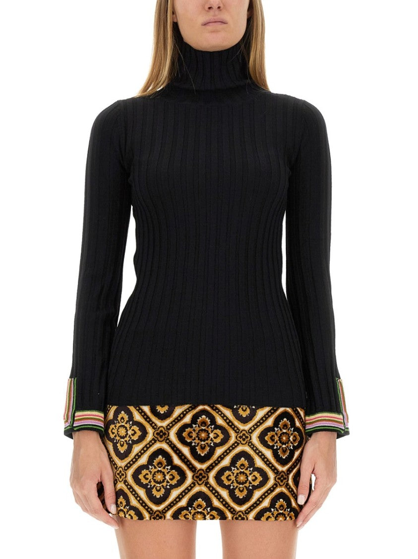 Ribbed Turtleneck Shirt
