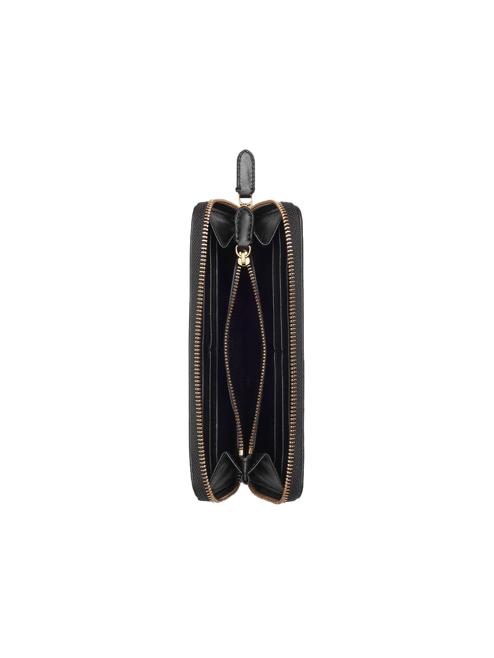 Zip Continental Wallet Large – Black Leather