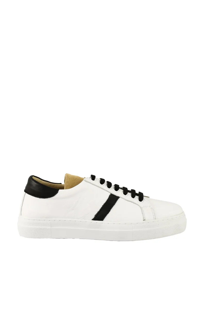 Leather Sneakers - White/Beige