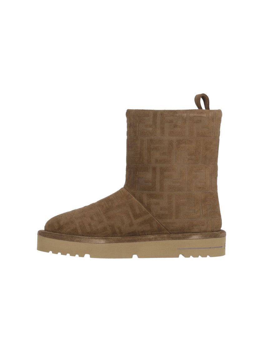 "Apres Chic" Ankle Boots – Brown/Blue