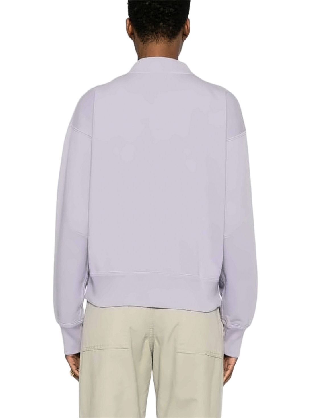 Relaxed-Fit Long-Sleeve Sweatshirt with Mock Neck
