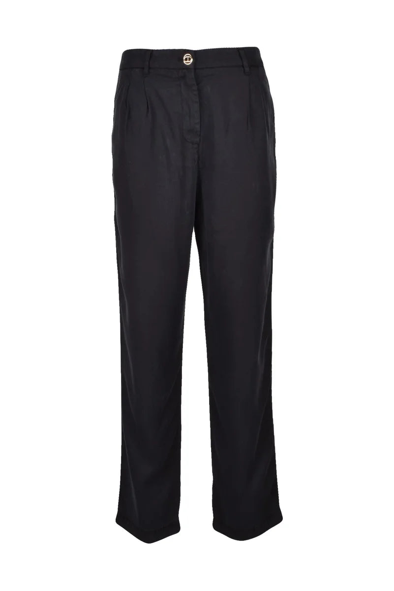 Straight-Leg Chino Pants with Cinched Waist