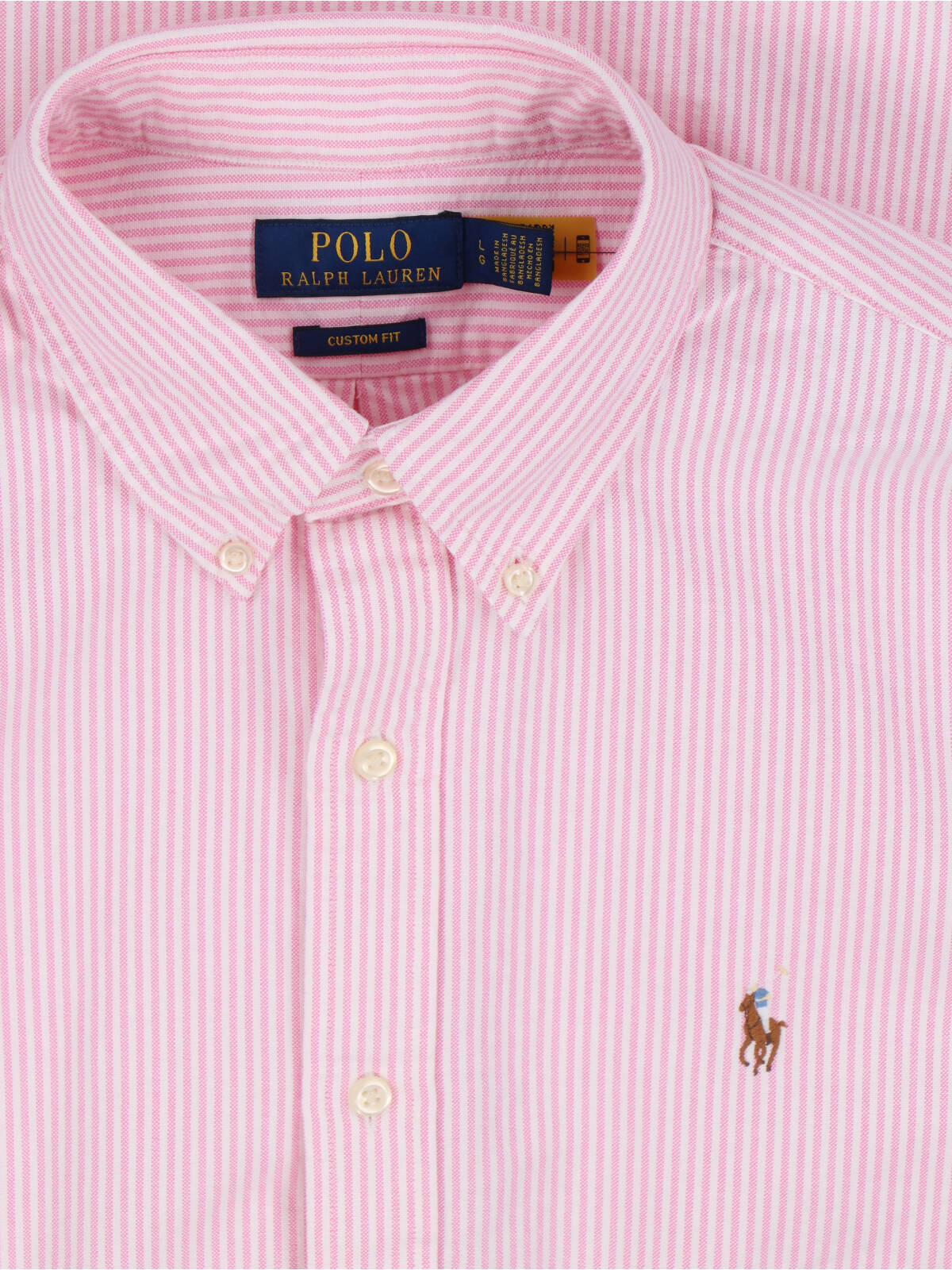 Classic Button-Down Pink Shirt With Long Sleeves