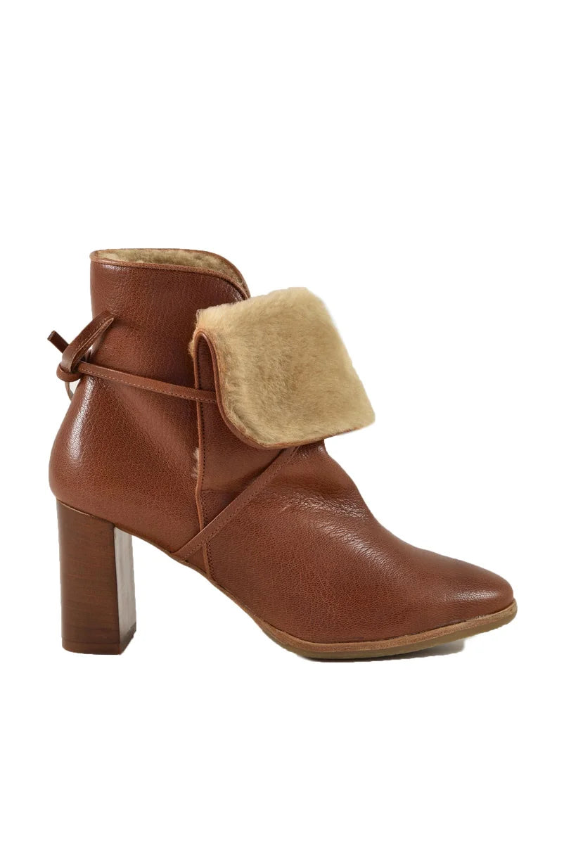 Ankle Boot Heel 7.5cm - Brown