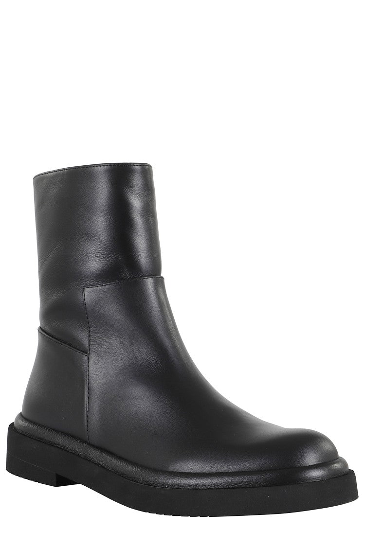 Carla Black Leather Ankle Boots