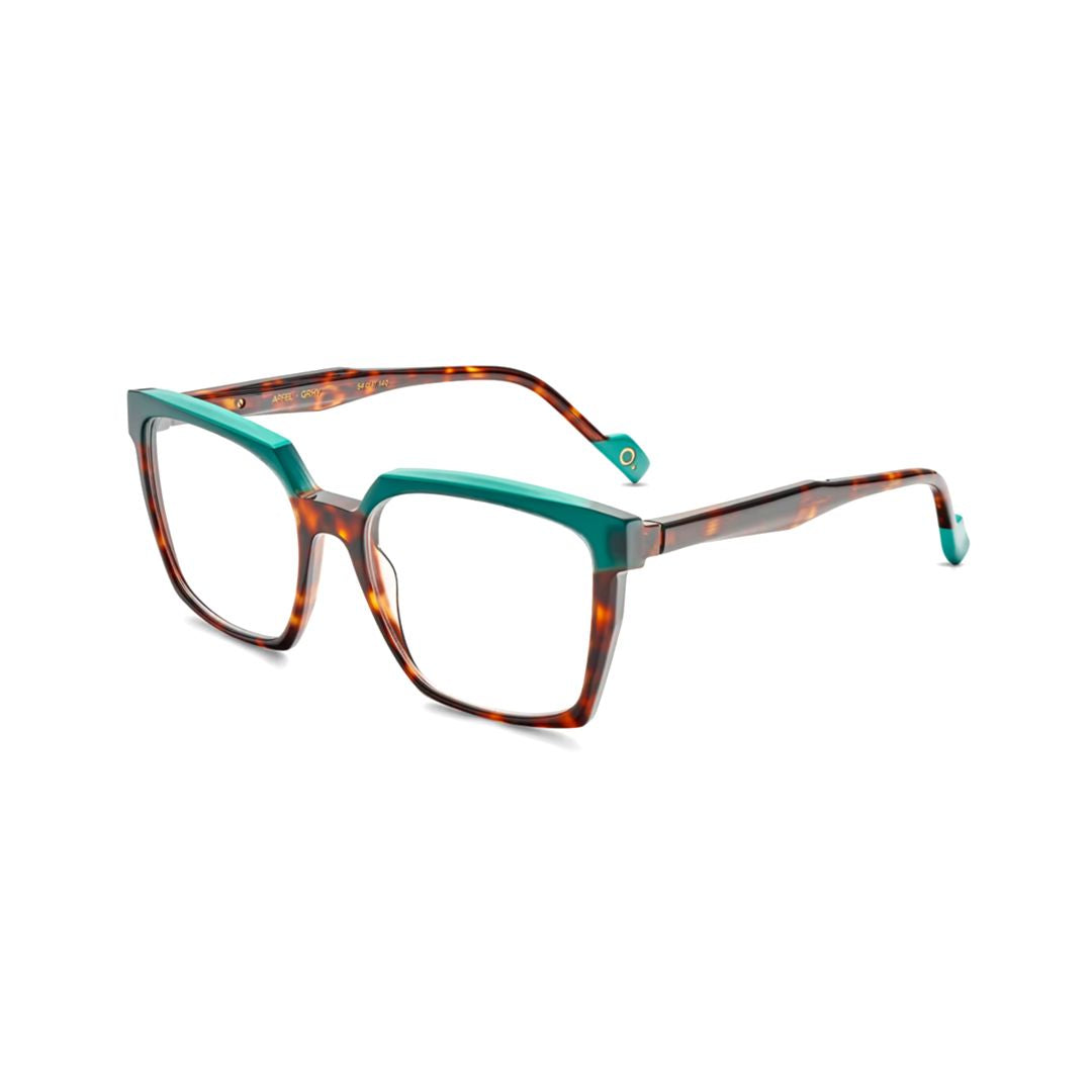Apfel Bold Square Frame Eyeglasses with Tortoiseshell Accents