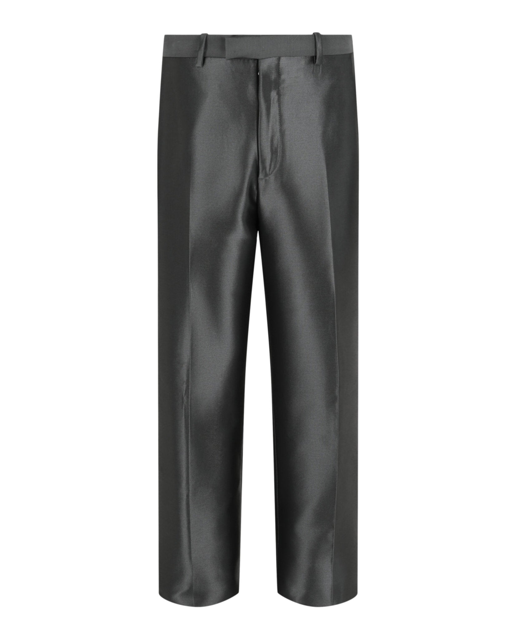 Mid Rise Metallic Sheen Tailored Trousers