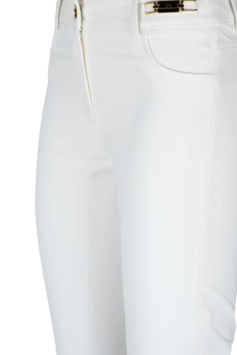 Slim-Fit Trousers with Gold-Tone Hardware Accents