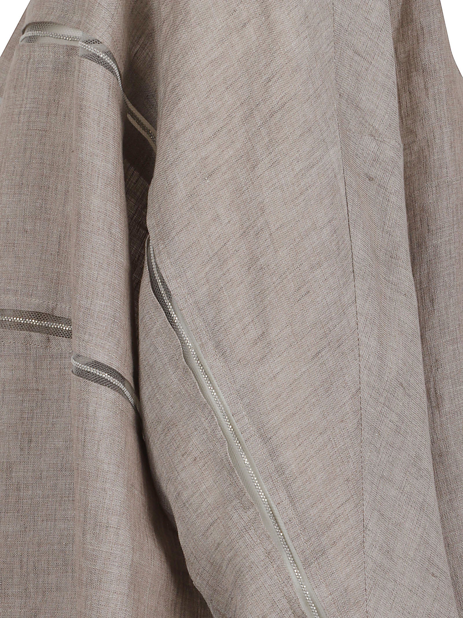 Boxy Linen Shirt with Concealed Buttons