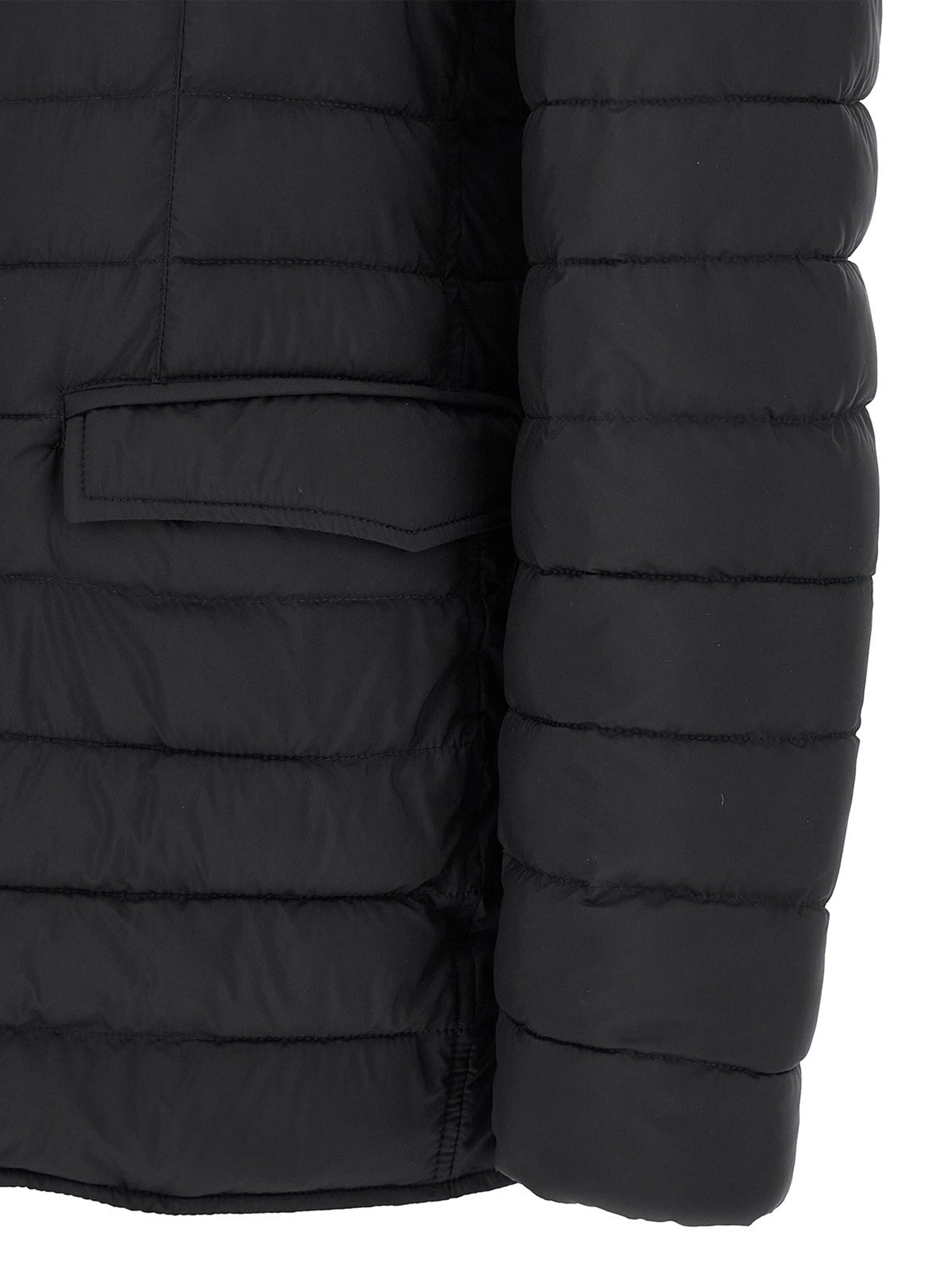 Black Legend Quilted Stand Collar Jacket