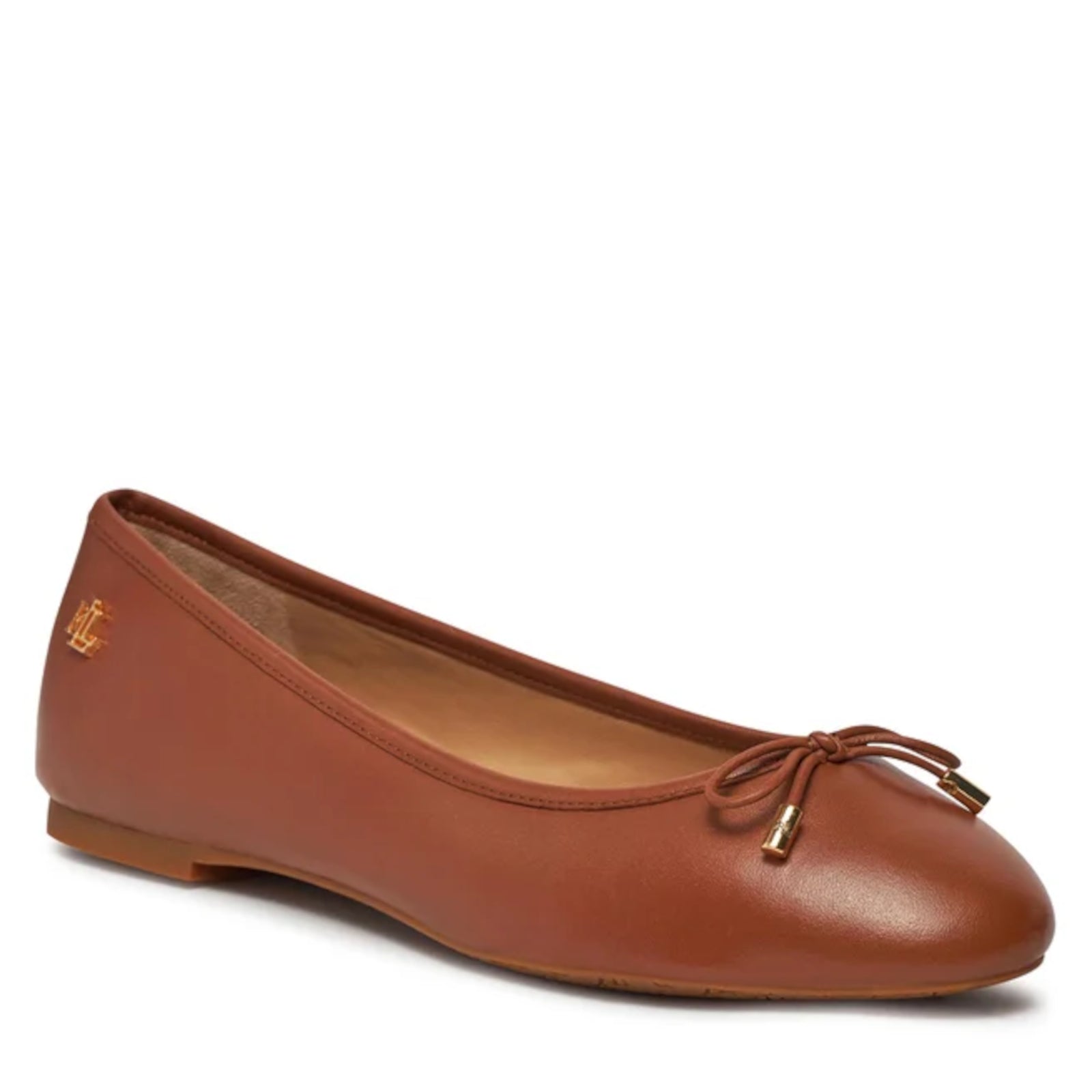 Rounded Toe Ballet Flats with Bow