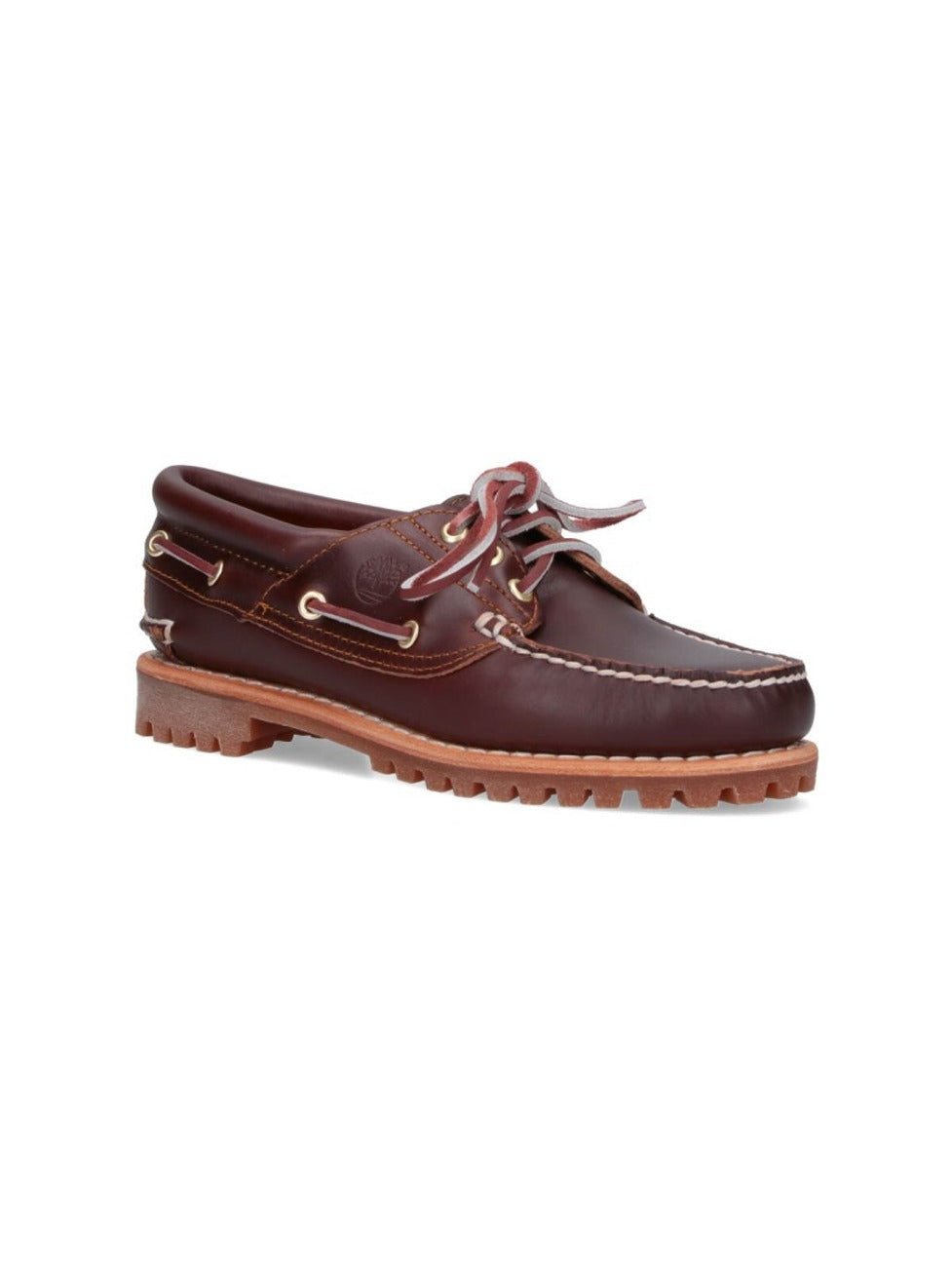 Brown Leather Slip-On Moccasins With Platform Sole