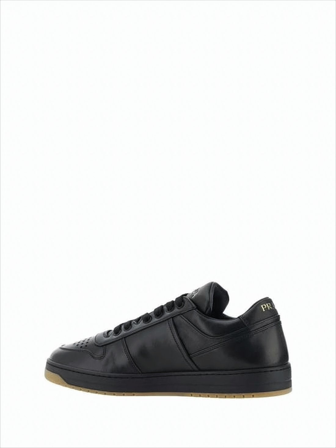 Low-Top Sneakers with Perforated Leather Upper