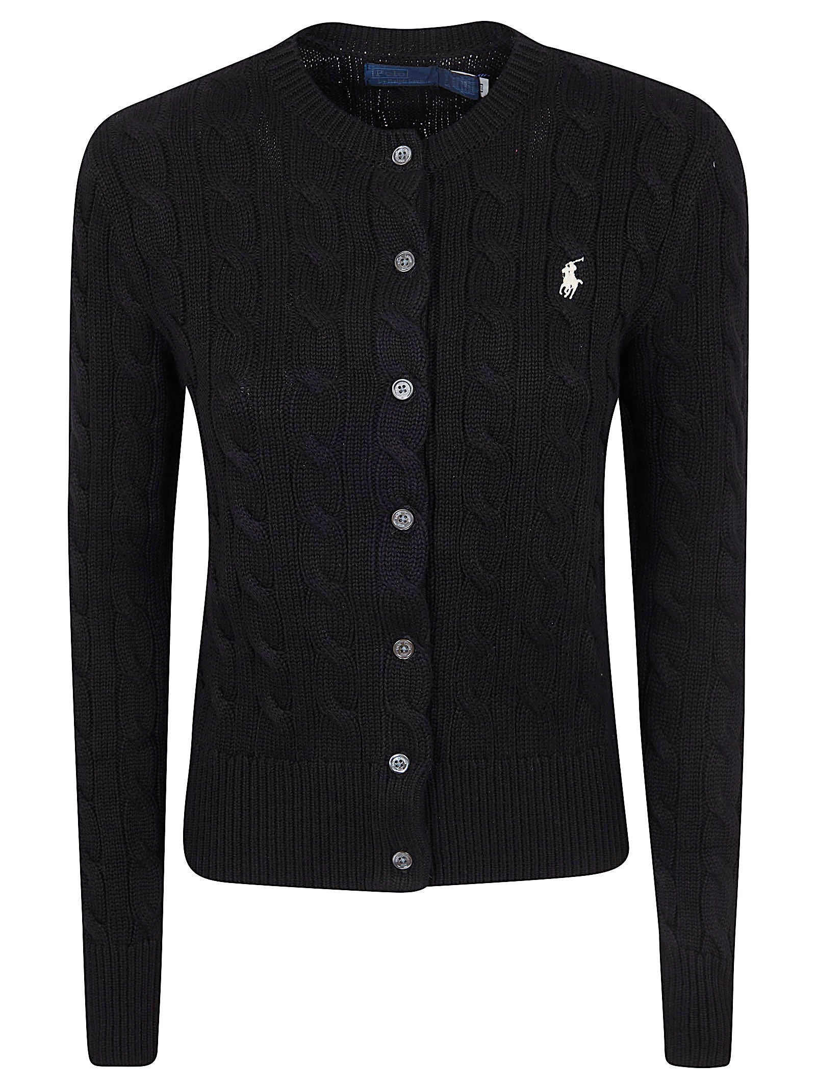 Cable Knit Cardigan with Button-Down Front