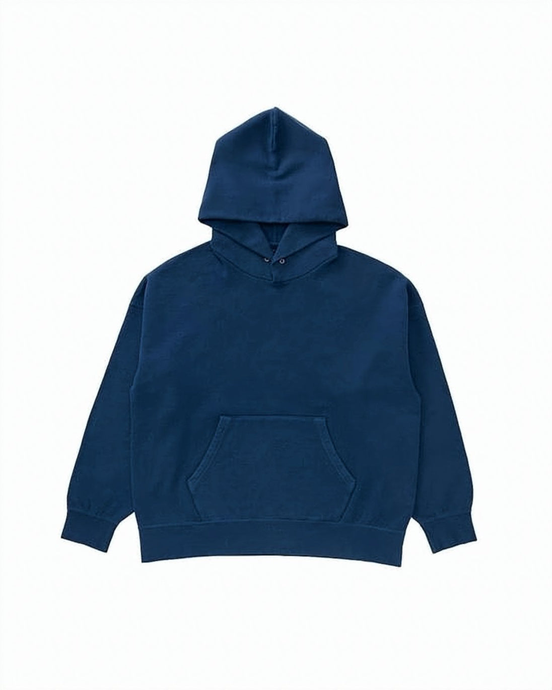 Relaxed Fit Blue Cotton Hoodie