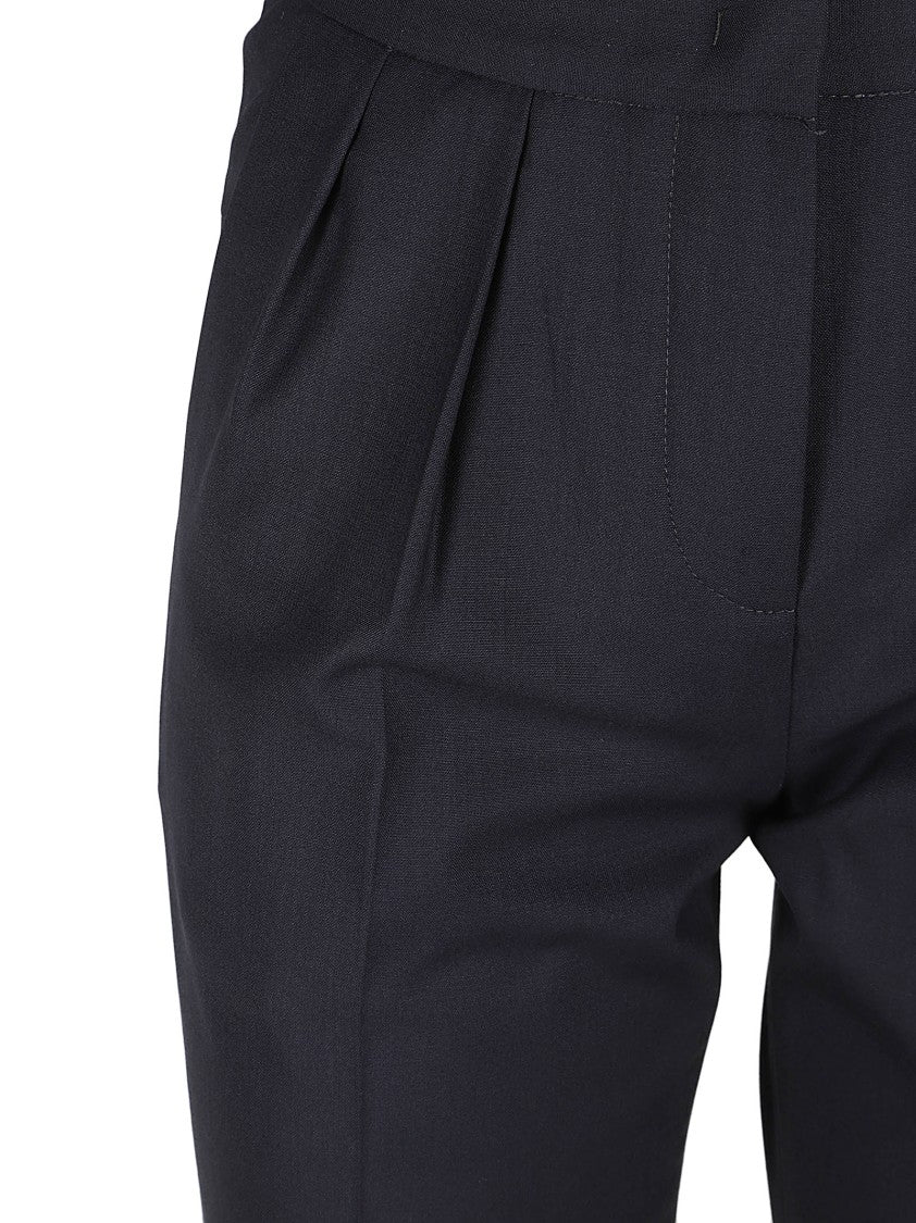 Tailored Black Trousers With Straight Leg
