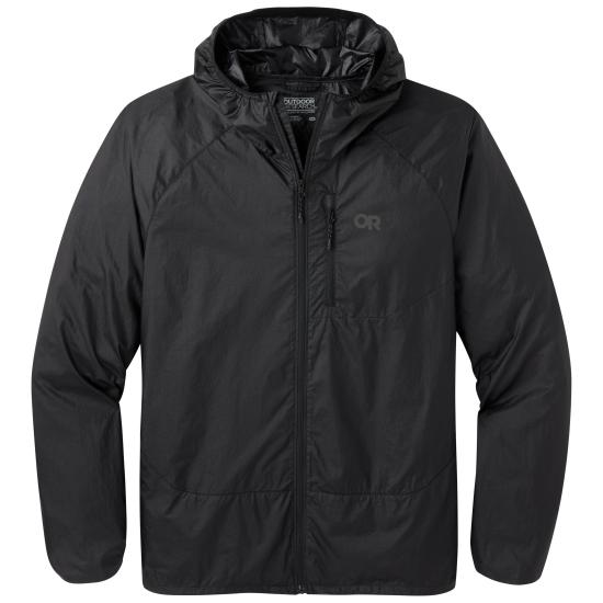 Lightweight Black Jacket with Full Zipper and Hood