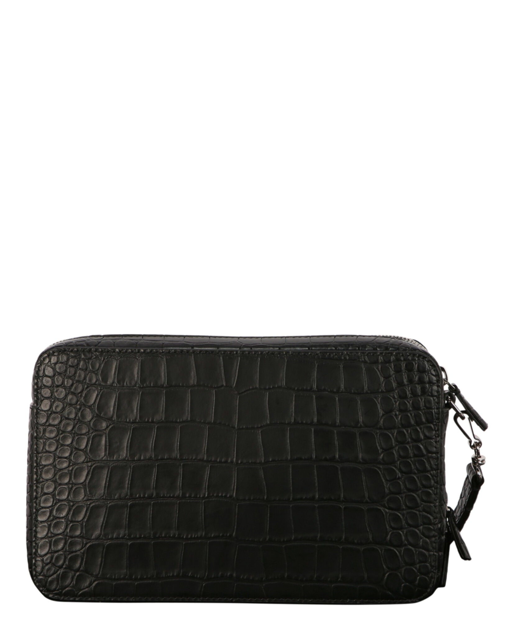 Crocodile Embossed Everyday Pouch With Strap