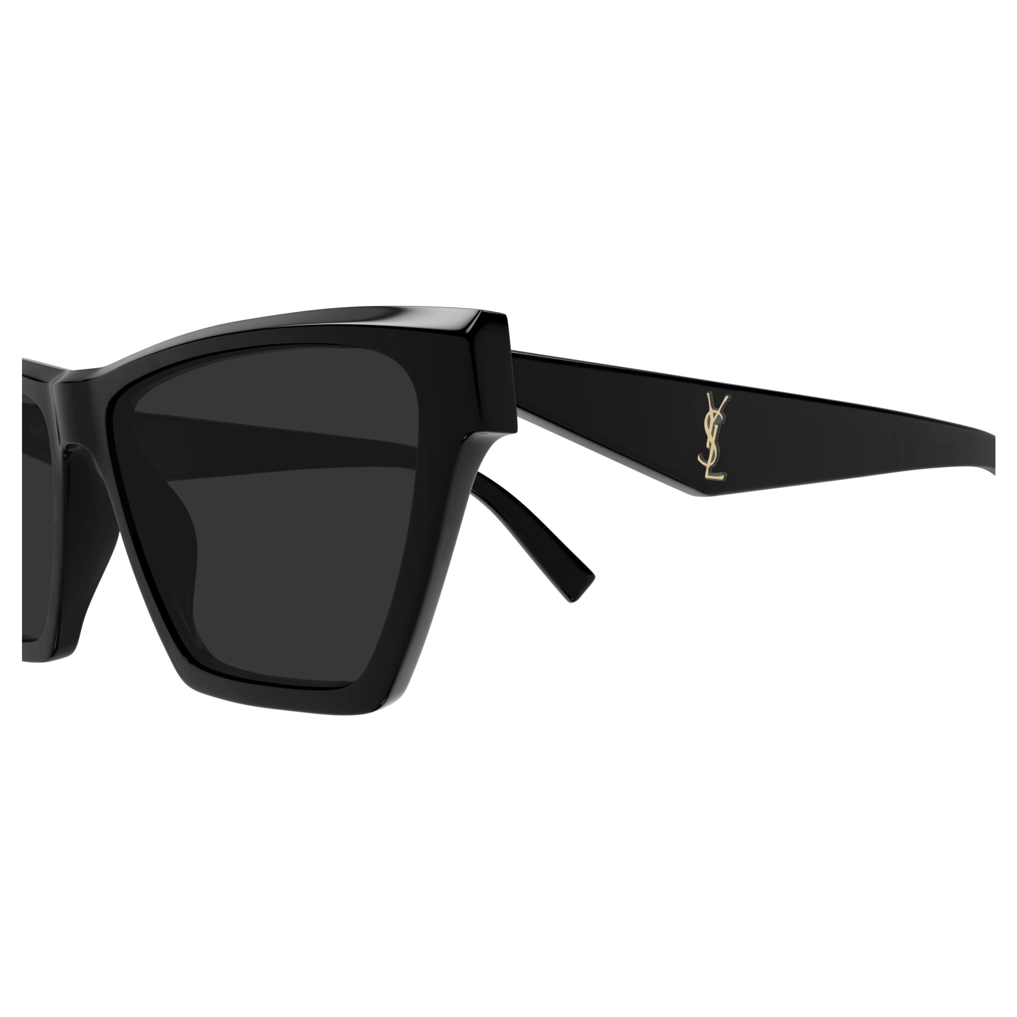 Oversized Square Sunglasses in Glossy Black