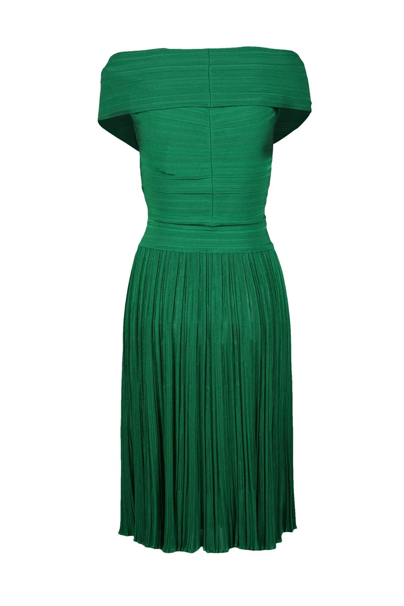 Knit Dress Viscose Elastane - Green