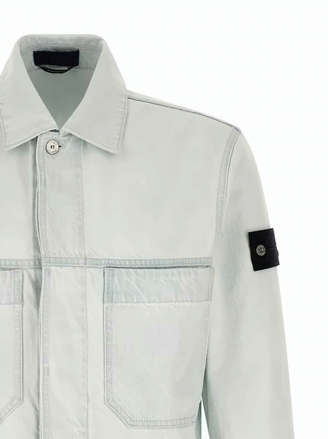 Washed White Denim Jacket