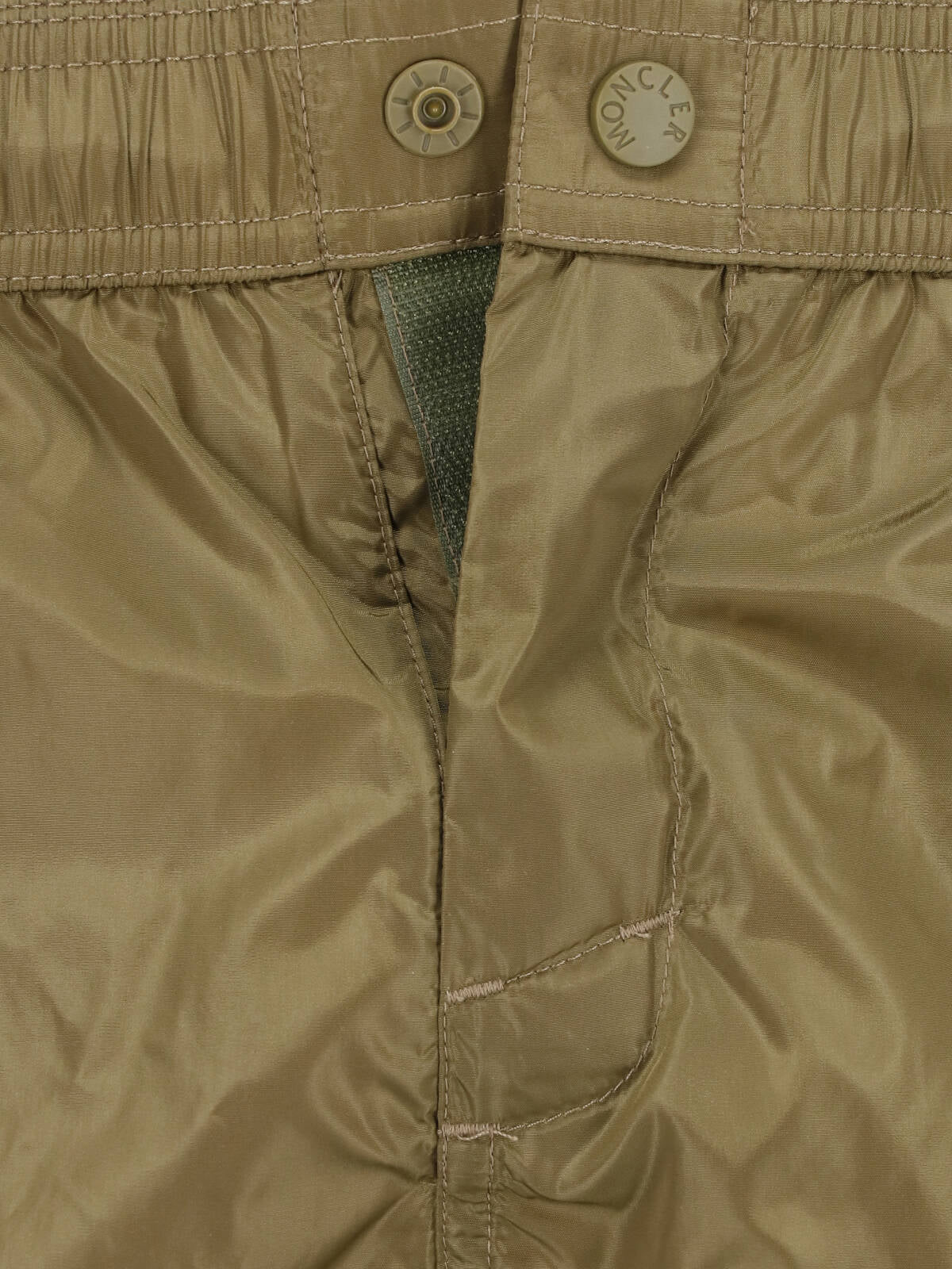 Olive Green Mid-Rise Swim Shorts