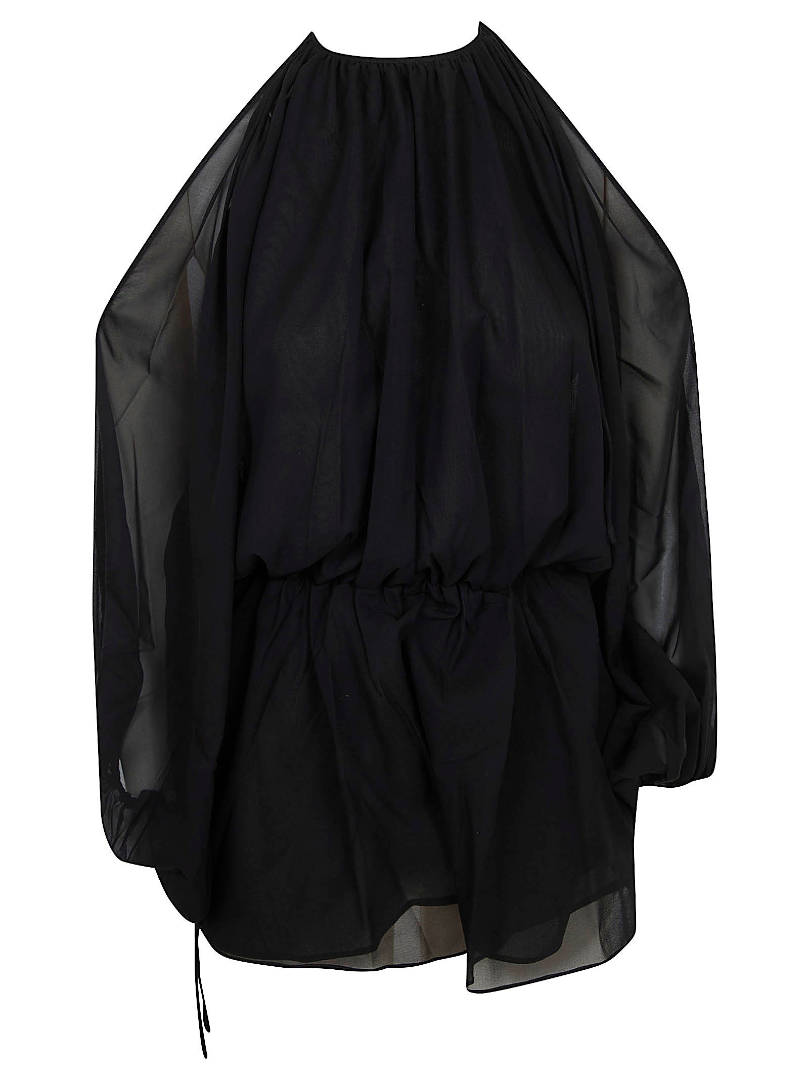Natural Georgette Relaxed Fit Off-Shoulder Jumpsuit